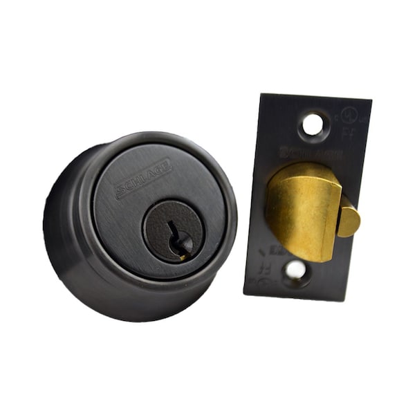 Schlage Commercial B250P613 Single Cylinder 6 Pin Deadlatch Deadbolt C Keyway 12103 Latch 10001 B250P613 - main
